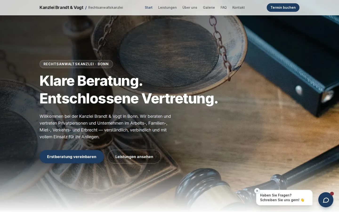 Kanzlei Brandt & Vogt — Rechtsanwälte · Multi-Page